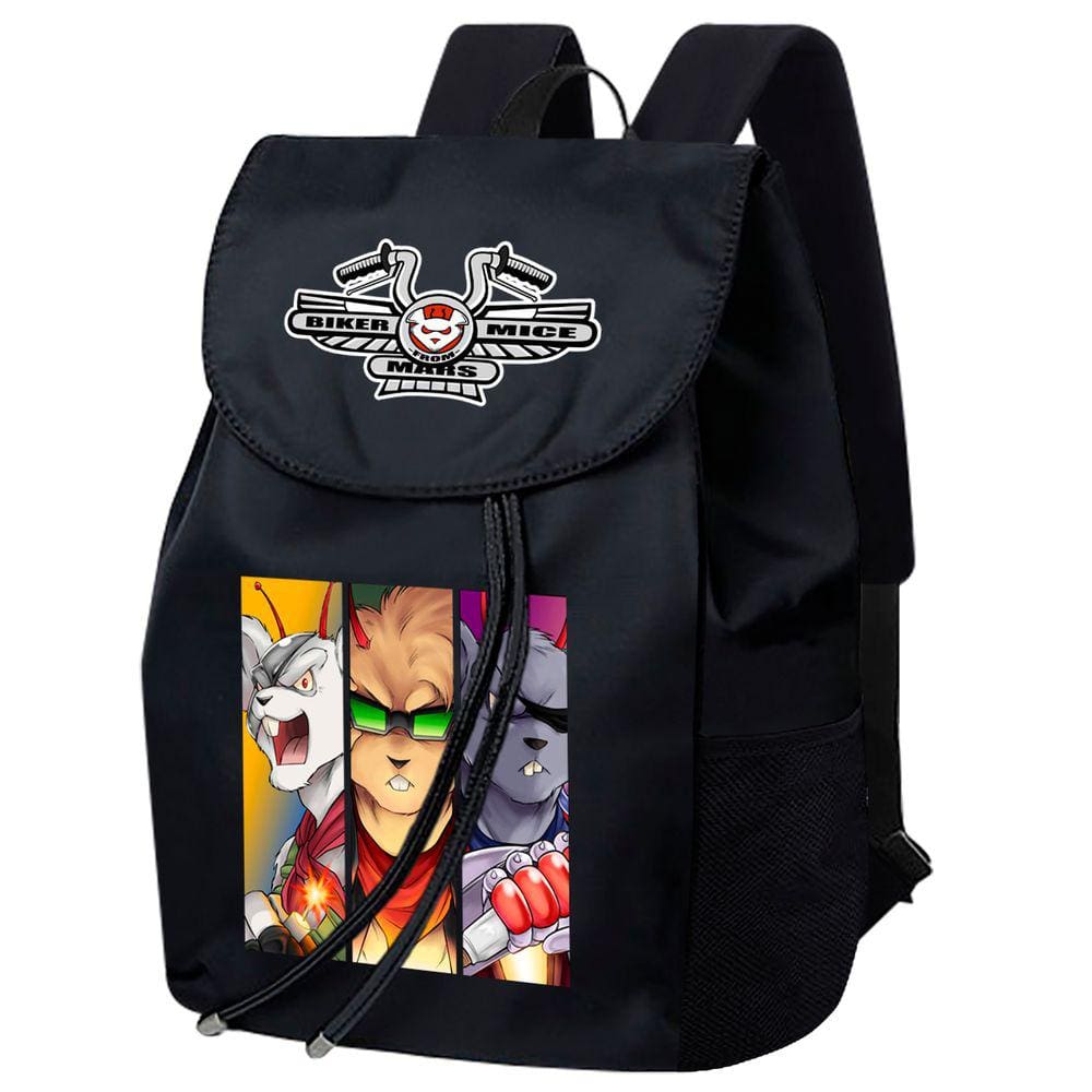Mochila Classic Mars Riders Animação Cartoon Motorcycle Geek