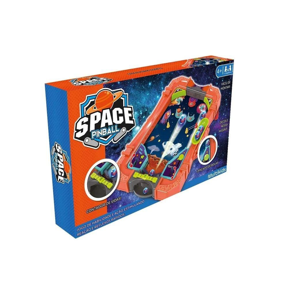 Brinquedo Space Pinball Contador de Vidas Obstáculo Personalizavél Multikids BR2014
