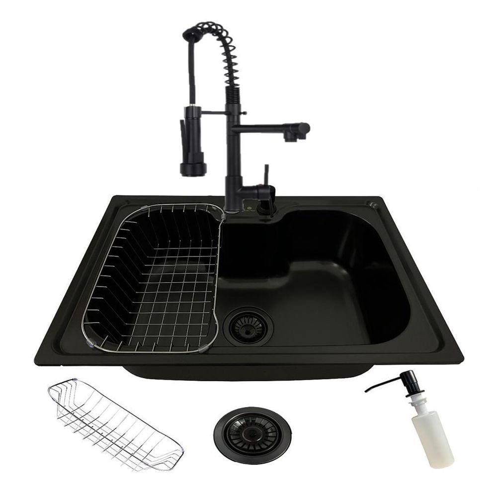 Cuba Gourmet Cozinha Aço Inox 60X42 Preta E Torneira Gourmet