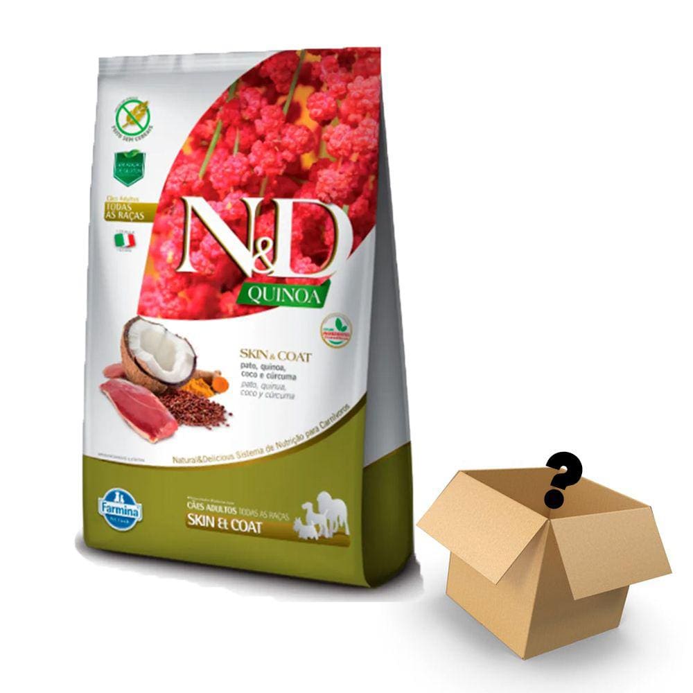 Ração N&D Quinoa Cães Adultos Skin Pato 10,1Kg - ND QUINOA + Surpresa