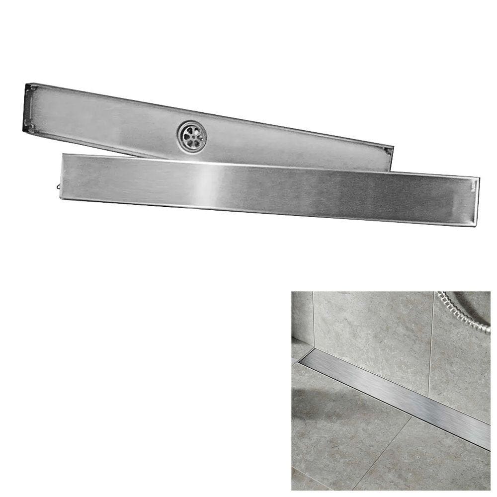 Ralo Oculto Invisivel Linear Inox 60cm Anti Odor Anti Inseto Lavabo Banheiro Resistente Seguro Higienico