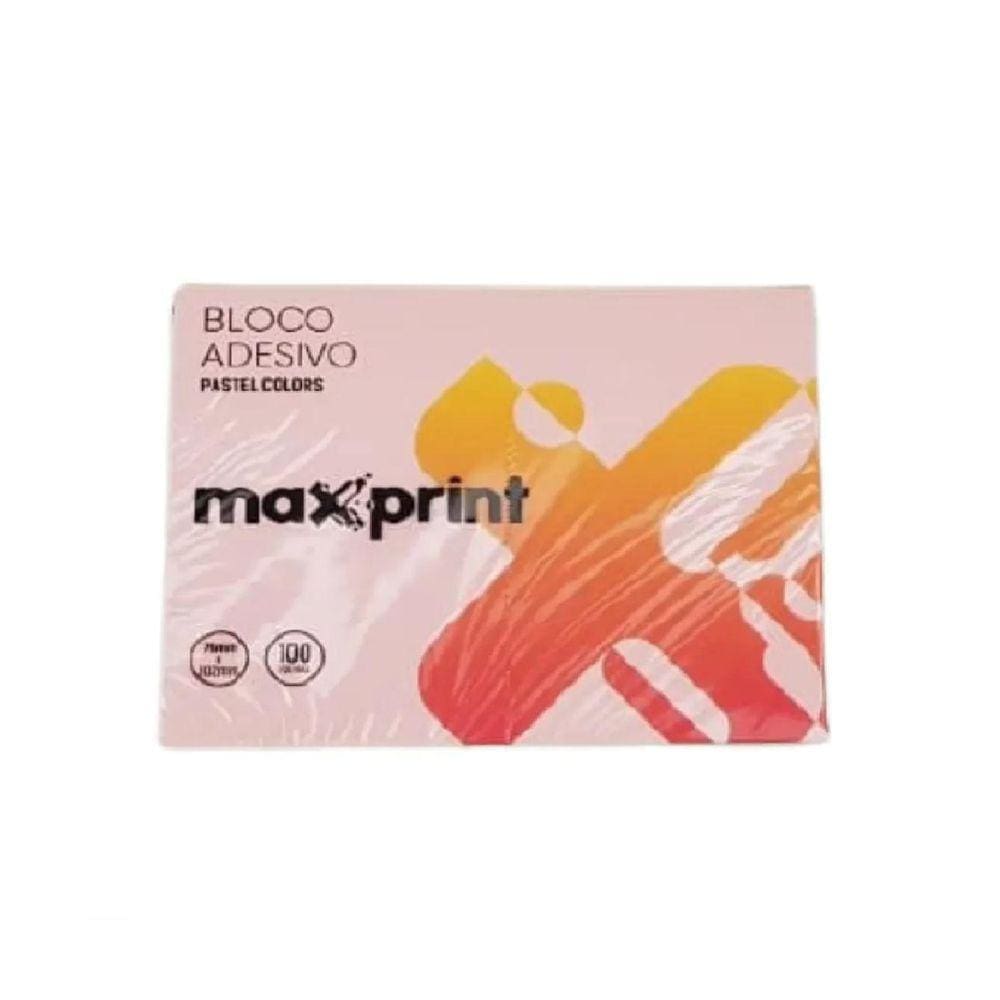 Bloco Adesivo Pastel Colors 76X102 C/100 Fls - Maxprint