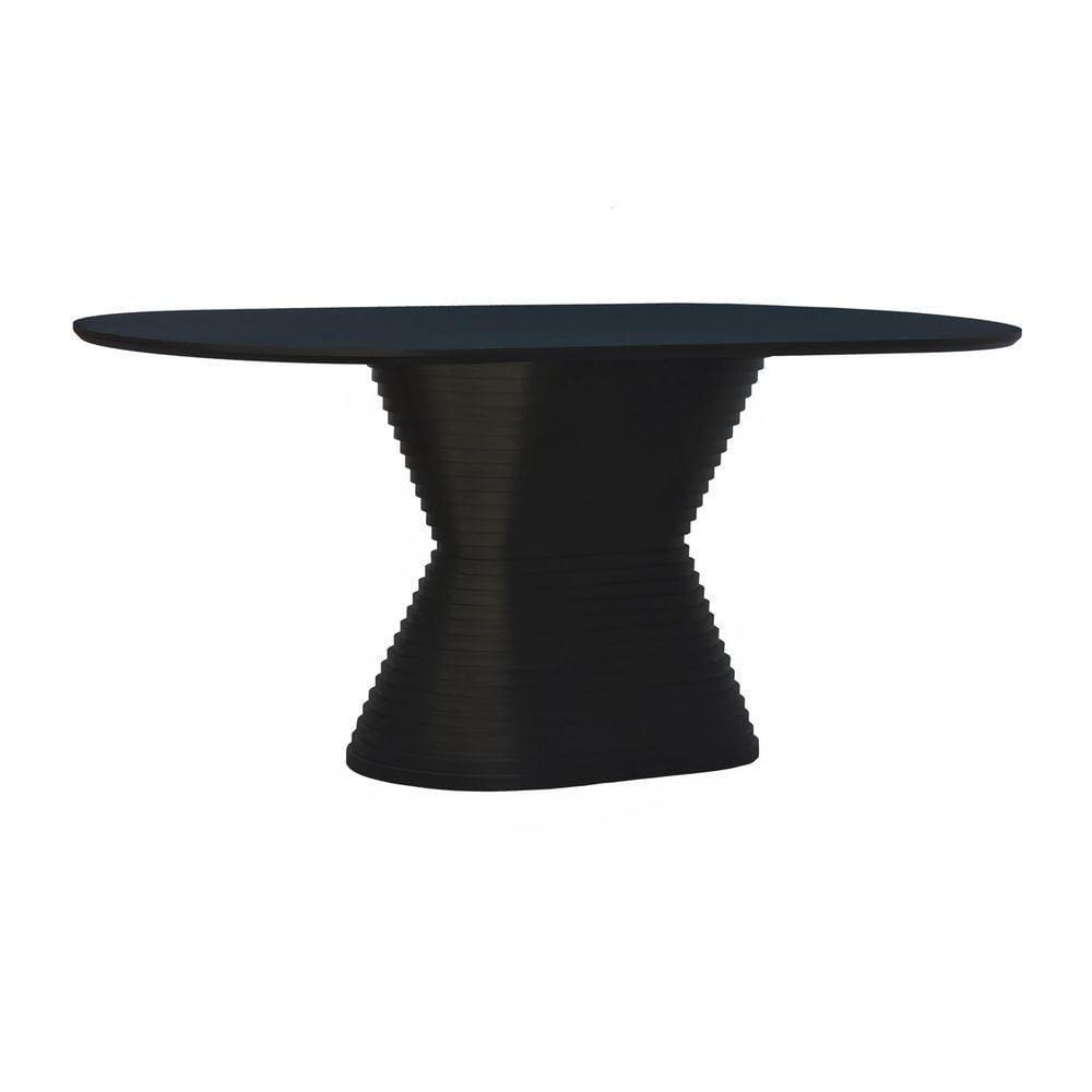 Mesa De Jantar Apollo Tampo Oblongo 180x90cm Preto