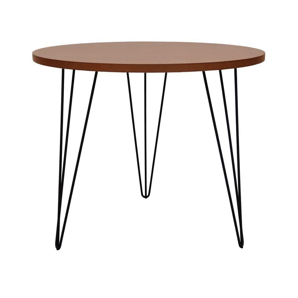 Mesa De Jantar Spectro Redonda ø900x750 - Preto Amêndoa