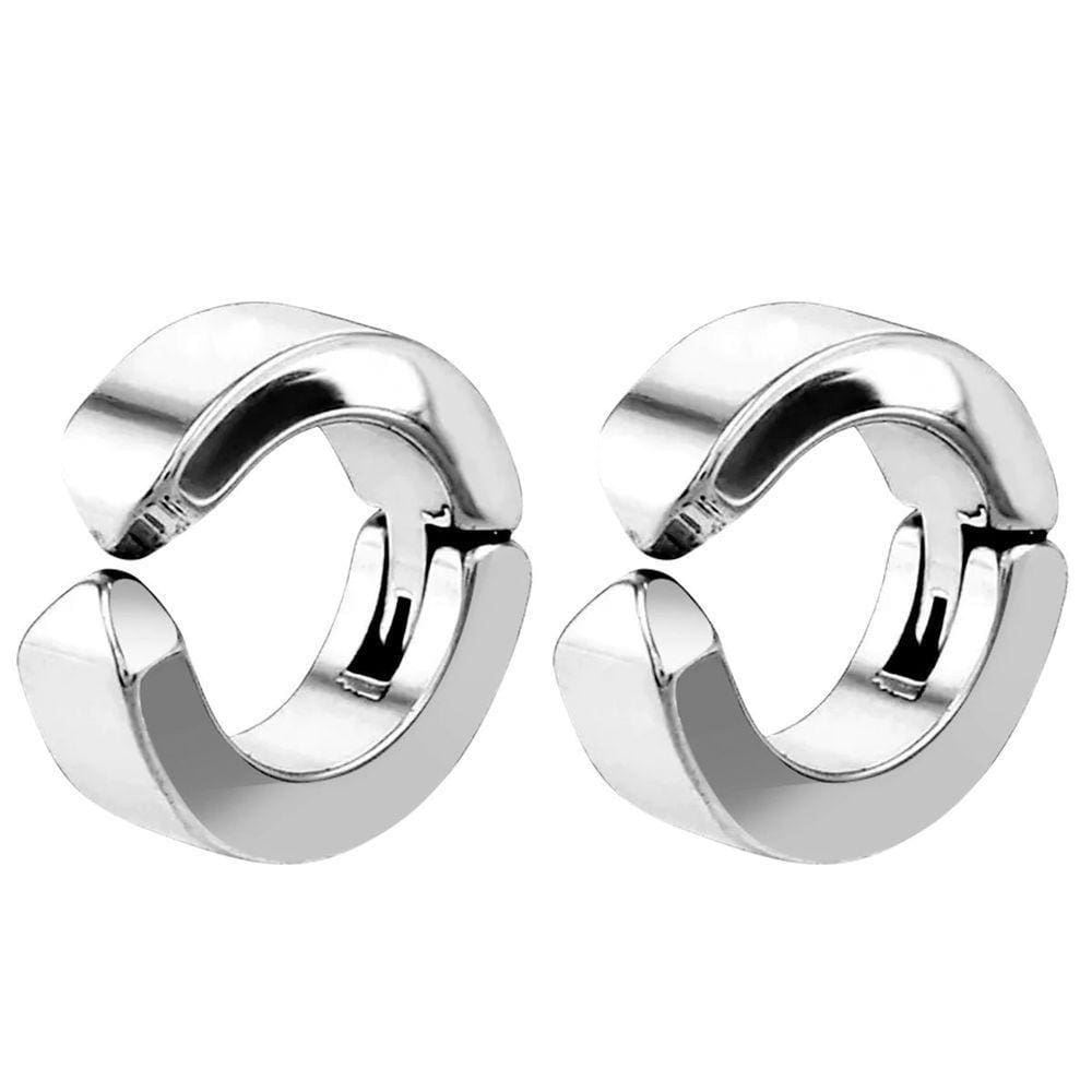 Brinco Feminino Masculino Argola Pressão Aço Inox 10mm Unissex Pequeno Qualidade Premium Moda