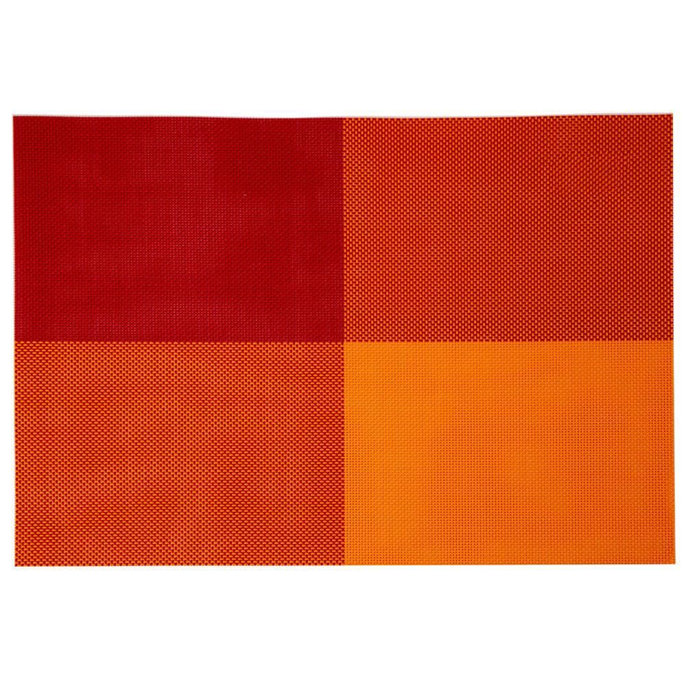 Jogo Americano Retangular Vizapi 28x43cm Degradê Laranja Living Coral