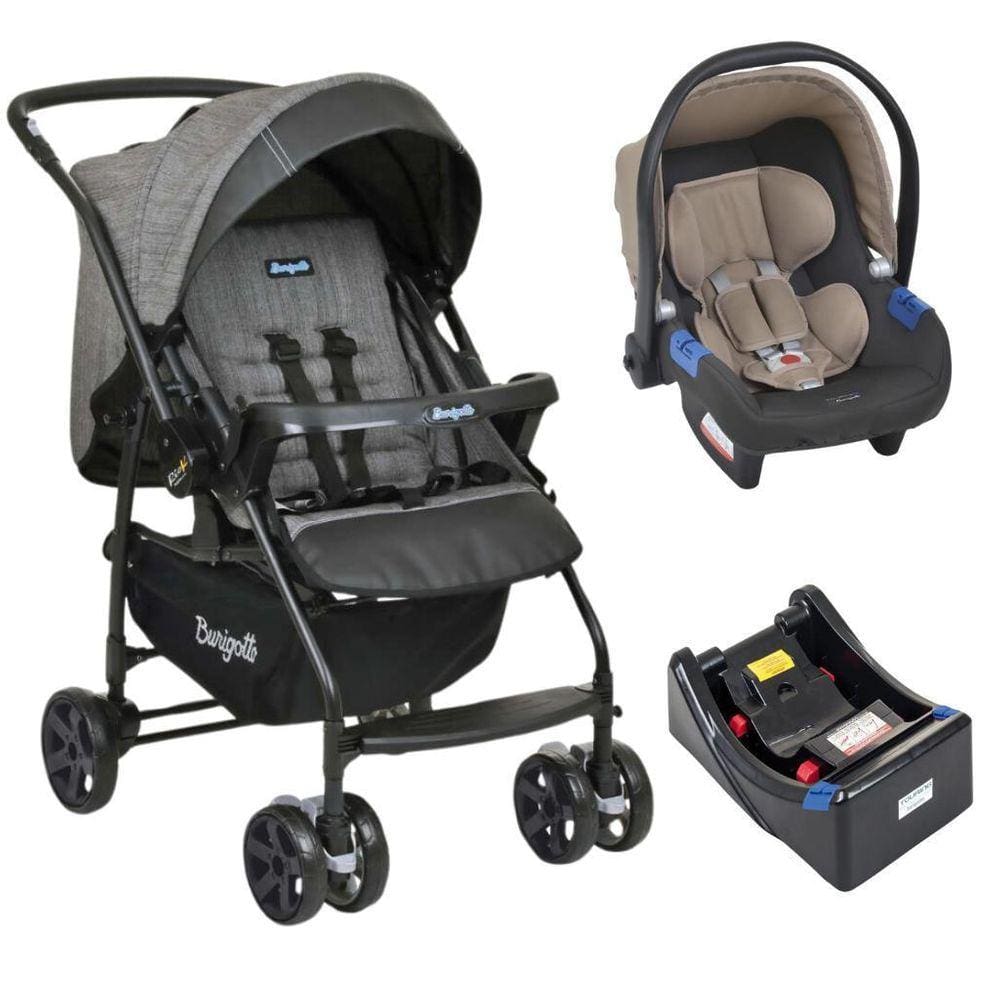 Carrinho De Bebê Passeio Rio K Bebê Conforto E Base