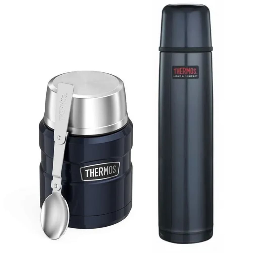 KIT Garrafa Térmica Cairo e Frasco Térmico Pote Marmita Everest