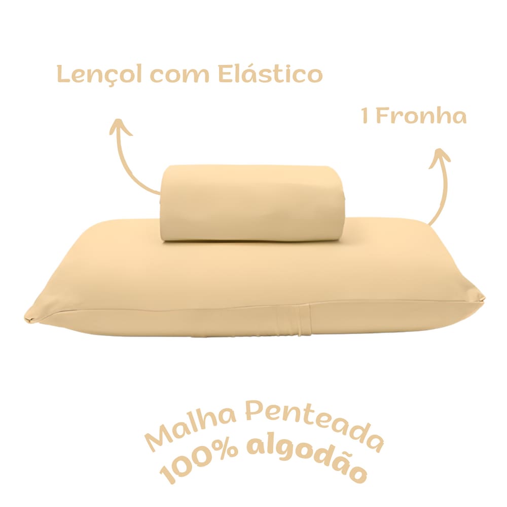 Jogo de Lençol Solteiro Rolinho Malha Basic Buettner