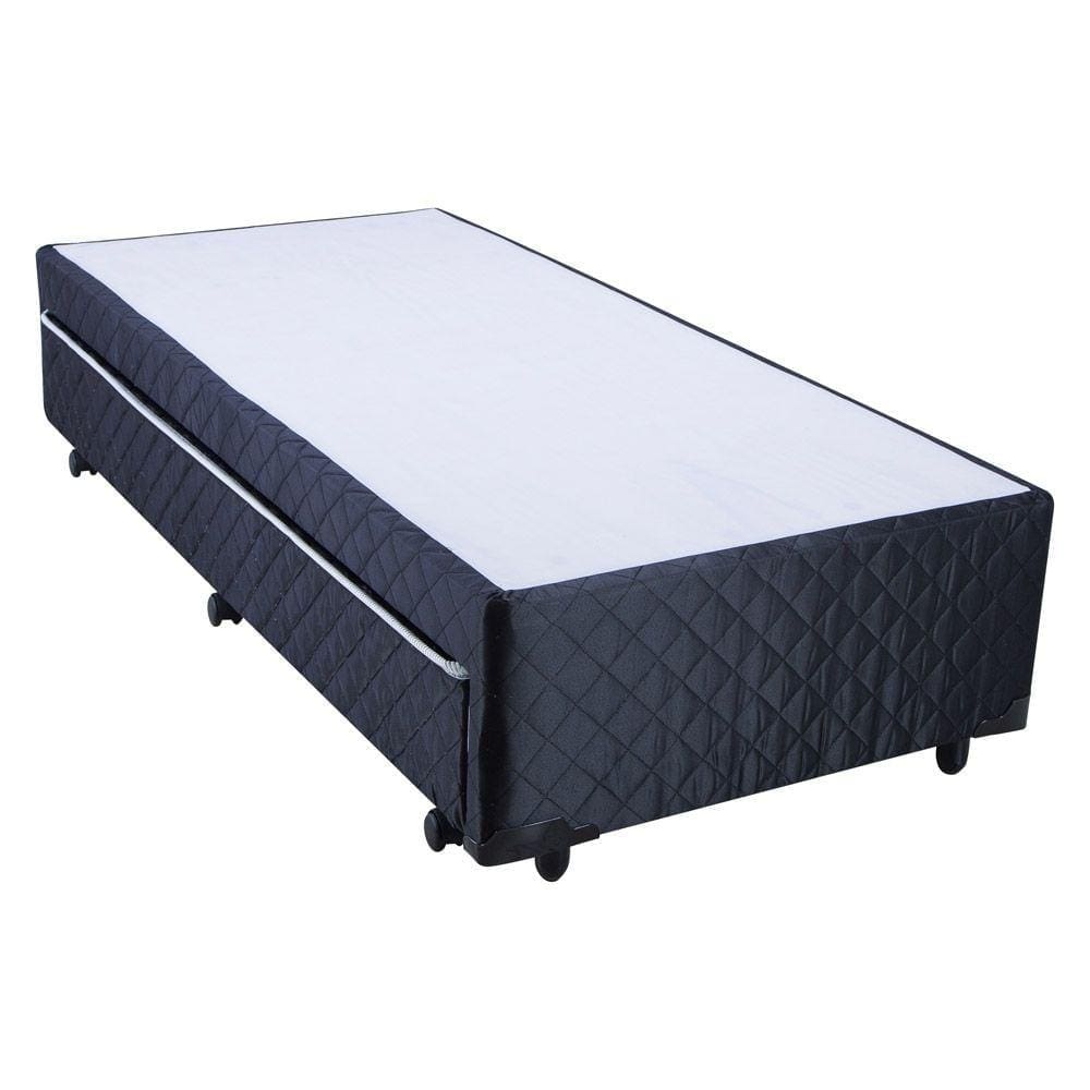 Bicama Box Solteiro Mega Black com Auxiliar em Molas Superlastic - 078x188