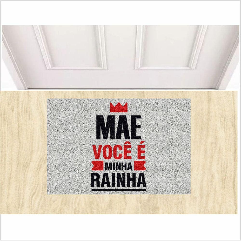 Tapete Personalizado Mae Você É Minha Rainha Antiderrapante