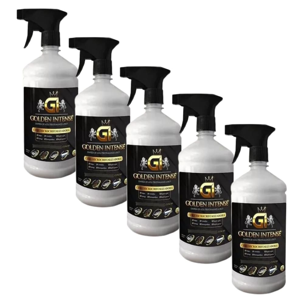 Cera Líquida Cristalizadora Automotiva Golden Intense kit 5L