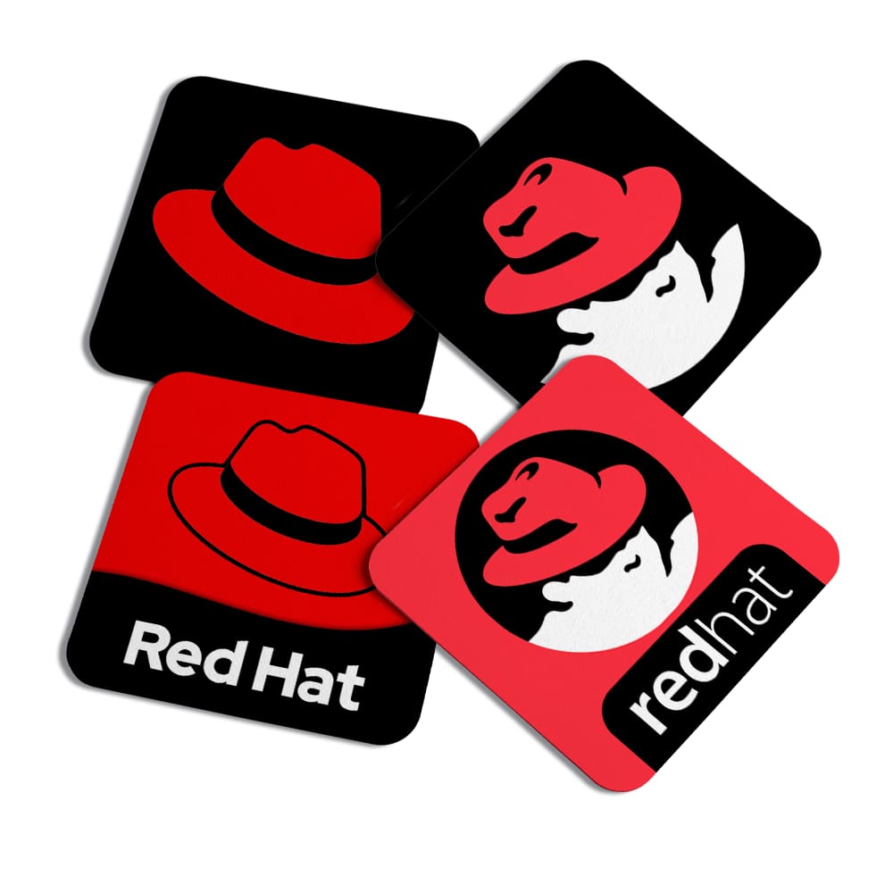 Porta copos Geek Linux - Red Hat Linux - c/ 4pç