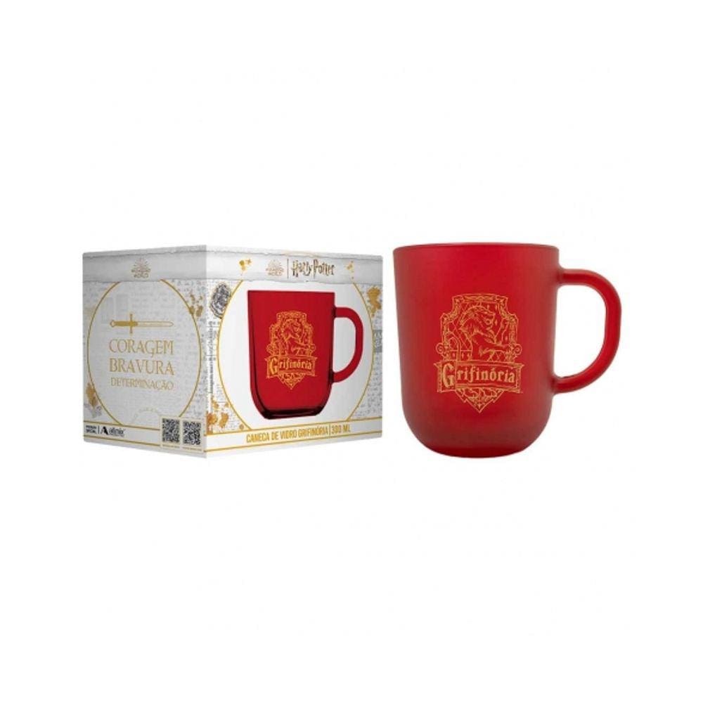 Caneca De Vidro Prime Harry Potter Casas 300 ML Grifinória - Allmix