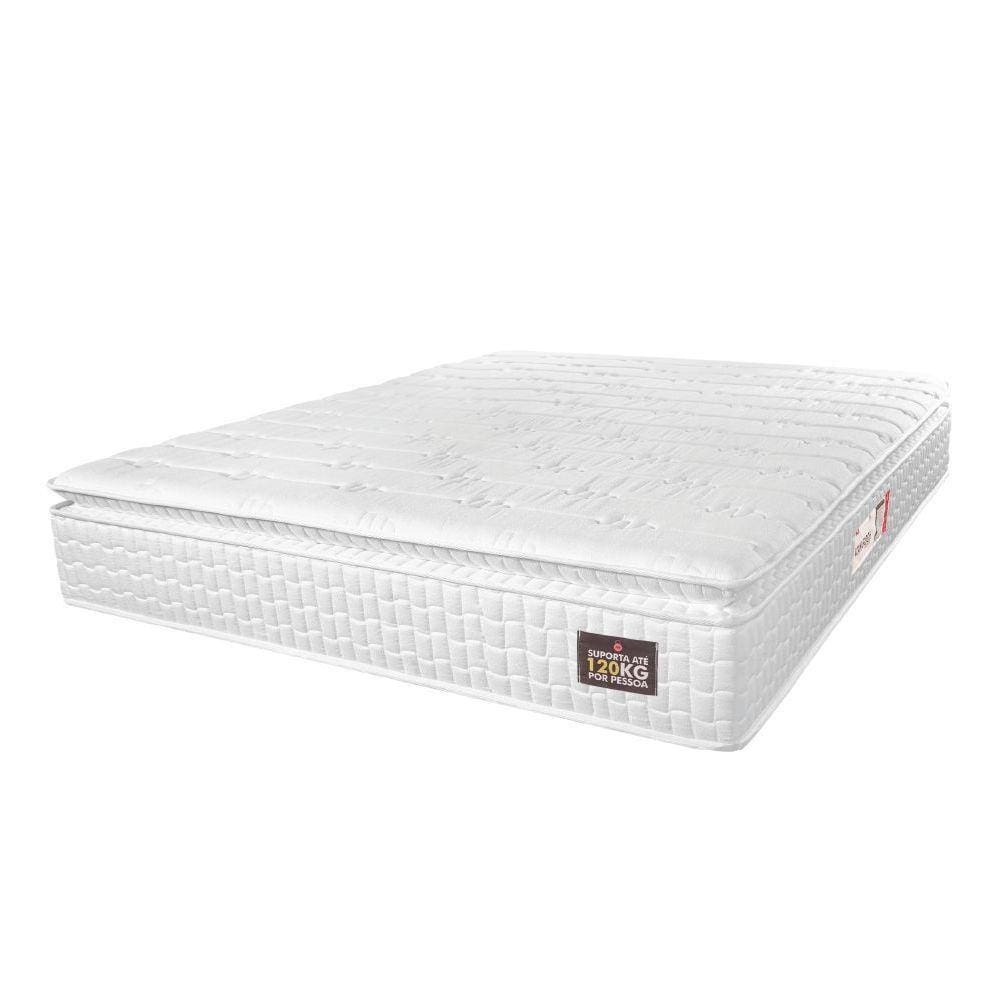 Colchão Casal Espuma D33 Vangogh Pillow Top 138x188x29cm Branco Hellen Branco