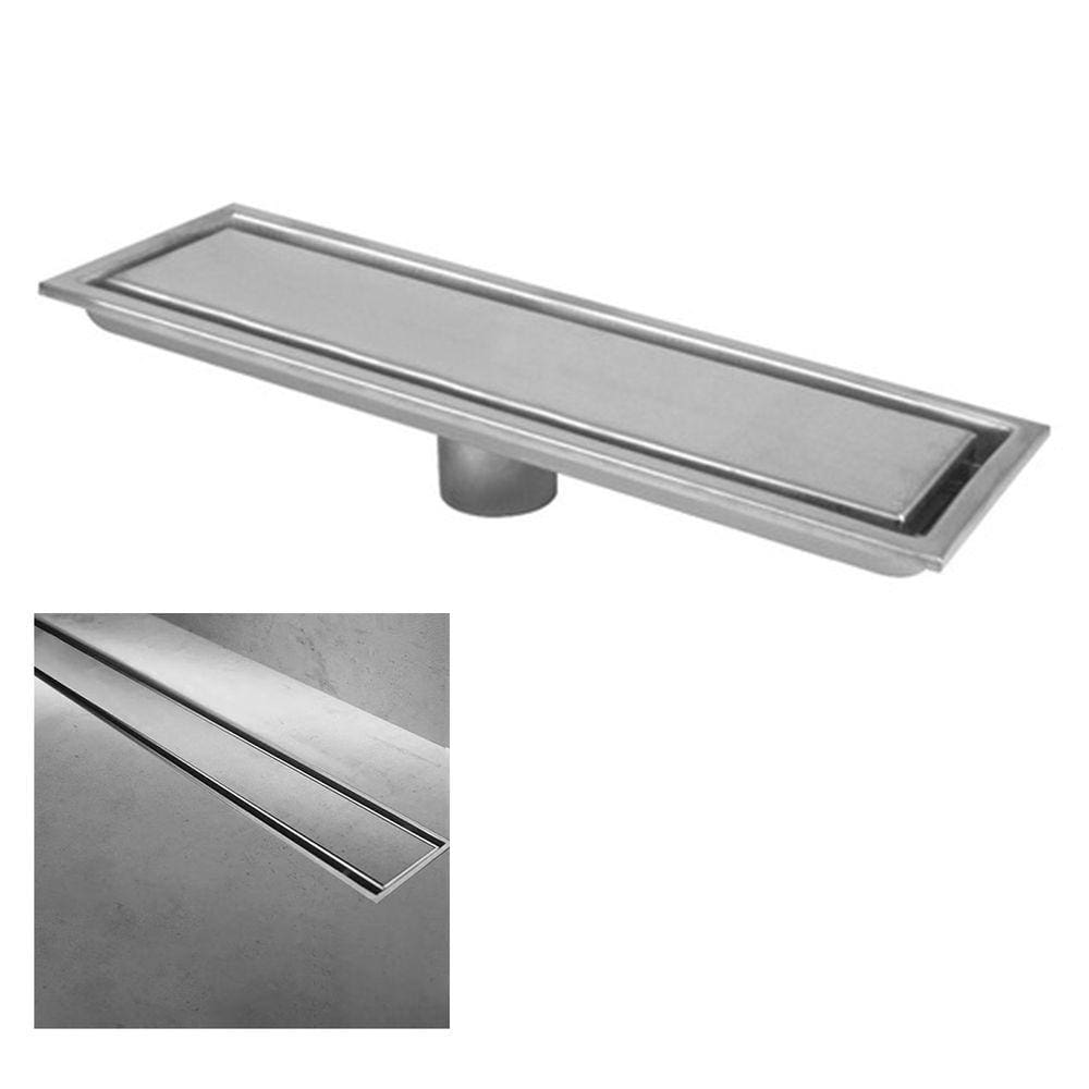 Ralo Linear Oculto Inox 40cm Banheiro Lavabo Anti Odor Anti Inseto Invisivel Seguro Higienico Resistente