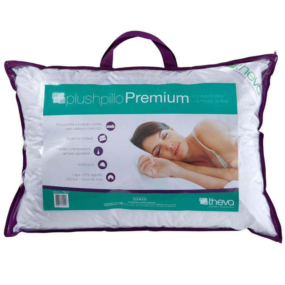 Travesseiro Plushpillo Premium Queen 50 X 70 cm Theva Copespuma