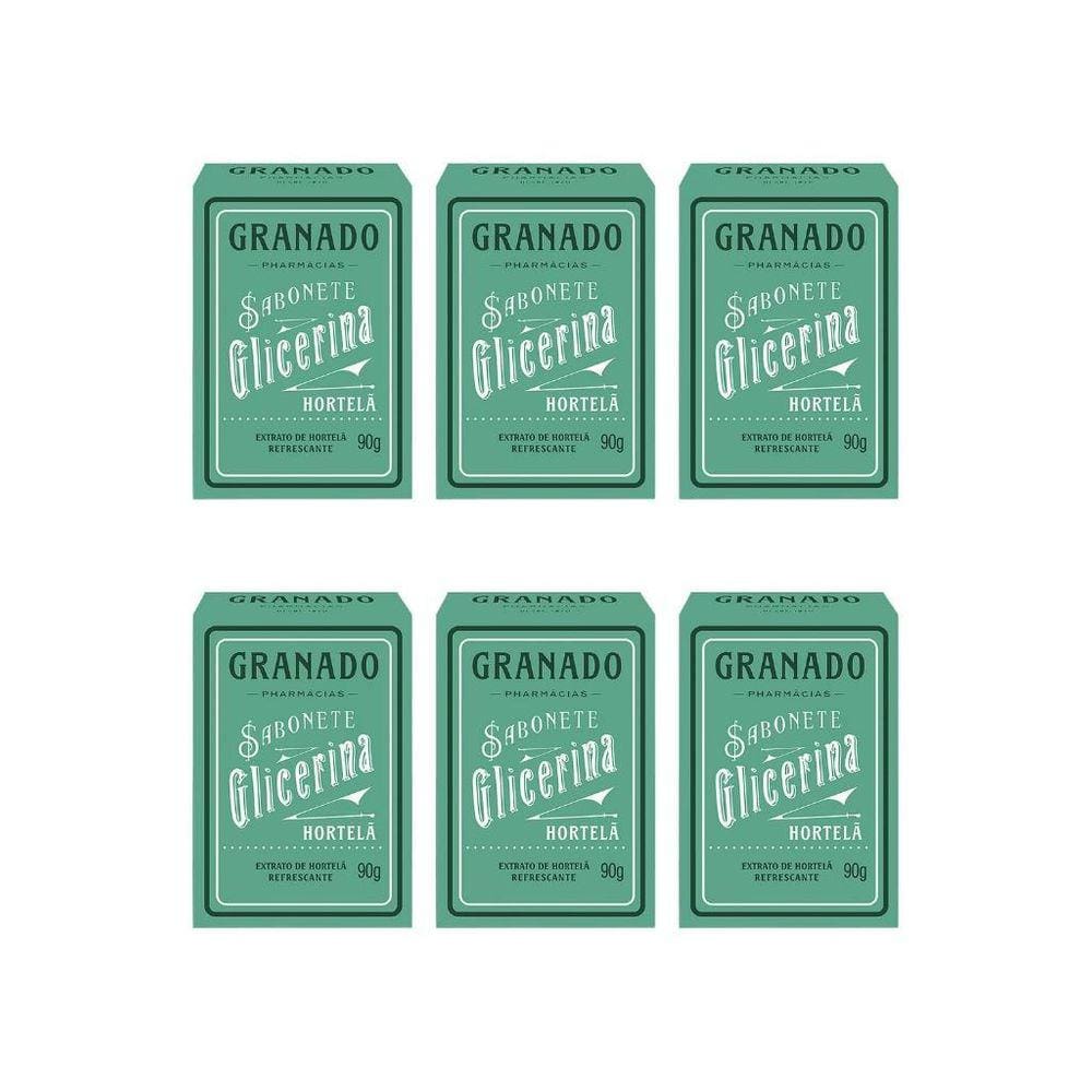 Sabonete Granado 90G Glicerina Hortela-Kit C/6Un