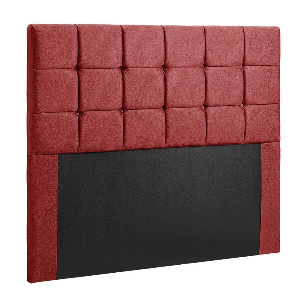 Cabeceira Cama Box Queen 1,60 Estofada Julia Veludo Vermelho Shop das Cabeceiras