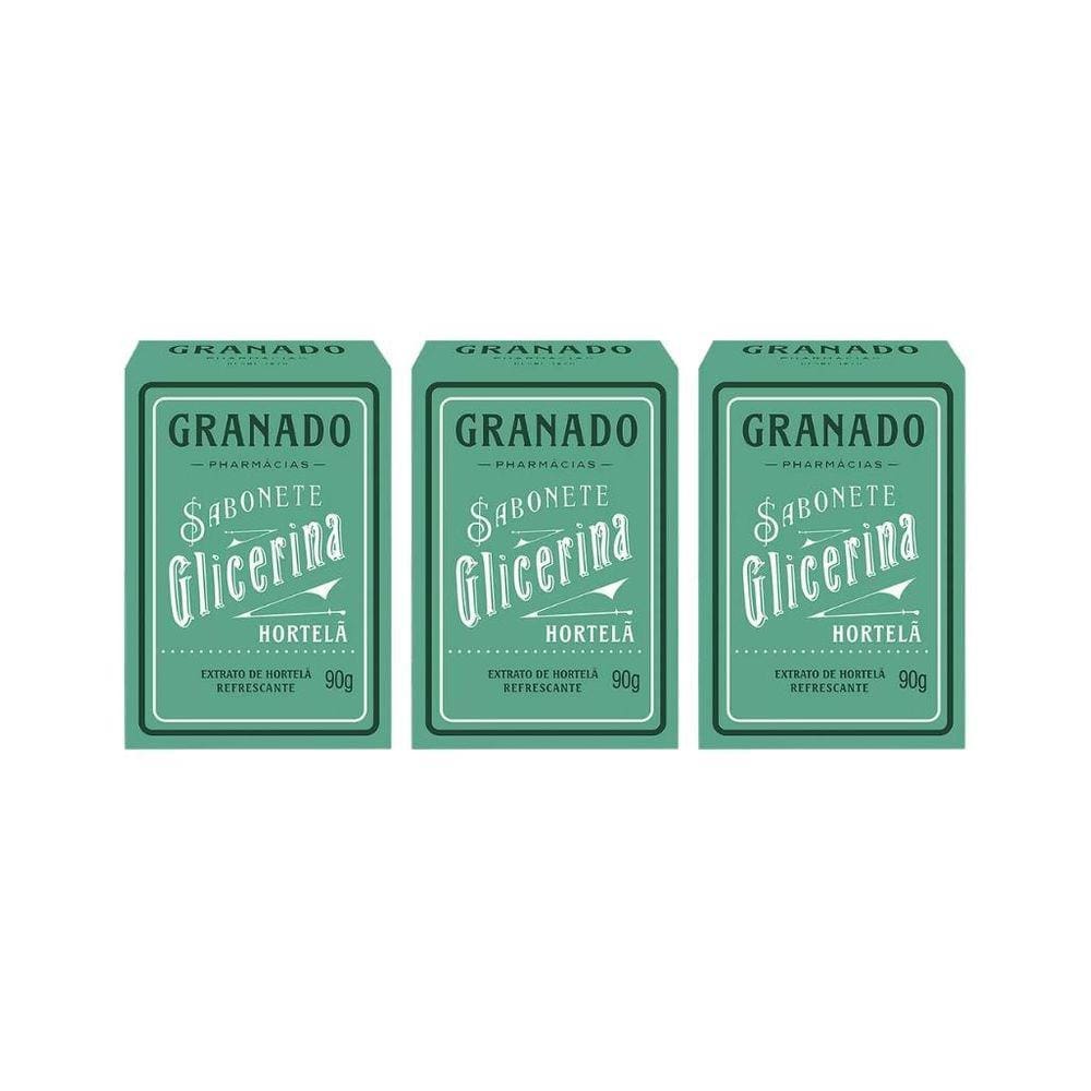 Sabonete Granado 90G Glicerina Hortela-Kit C/3Un
