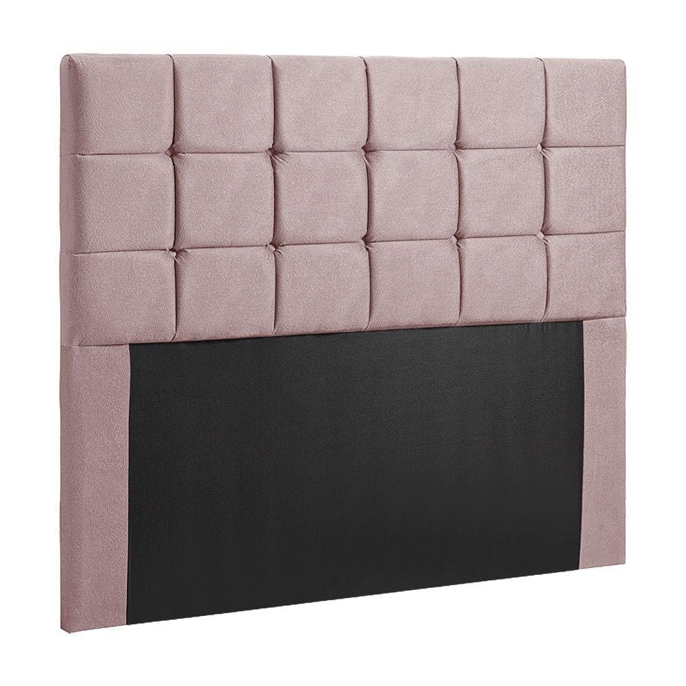Cabeceira Cama Box Queen 1,60 Estofada Julia Veludo Rose Shop das Cabeceiras