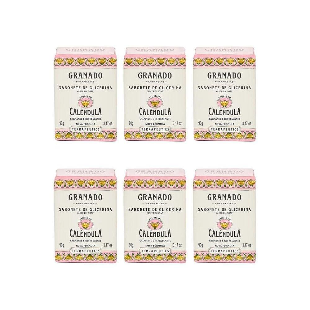 Sabonete Granado 90G Glicerina Calendula-Kit C/6Un
