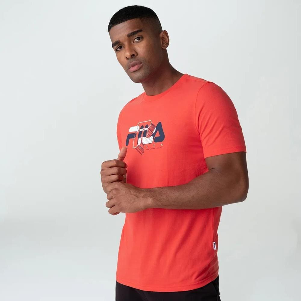Camiseta Fila Masculina Malha Itália 1112724 Academia
