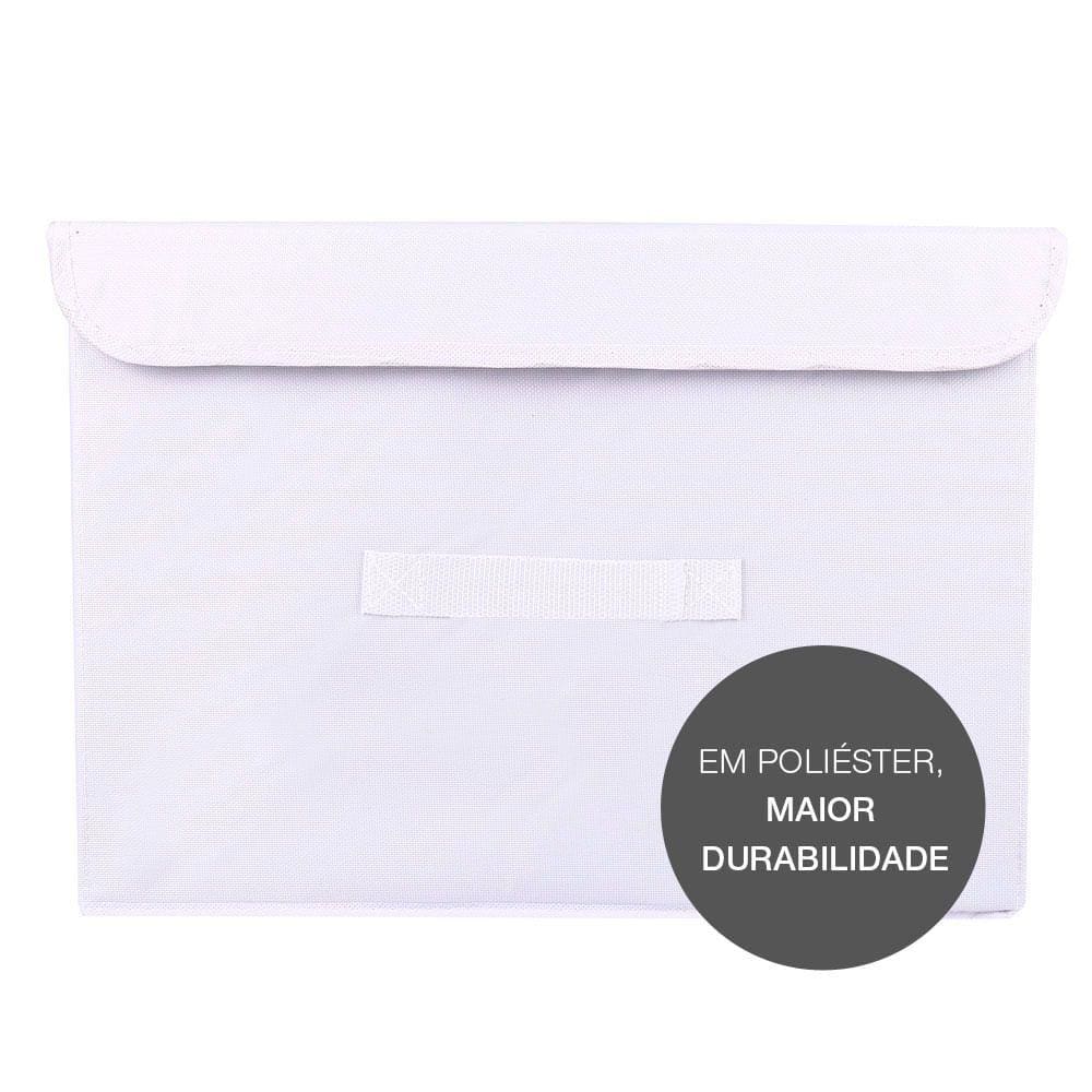 Caixa Organizadora Tecido C/ Tampa Vizapi Un Exclusive P 30x23x17 Cm Branco
