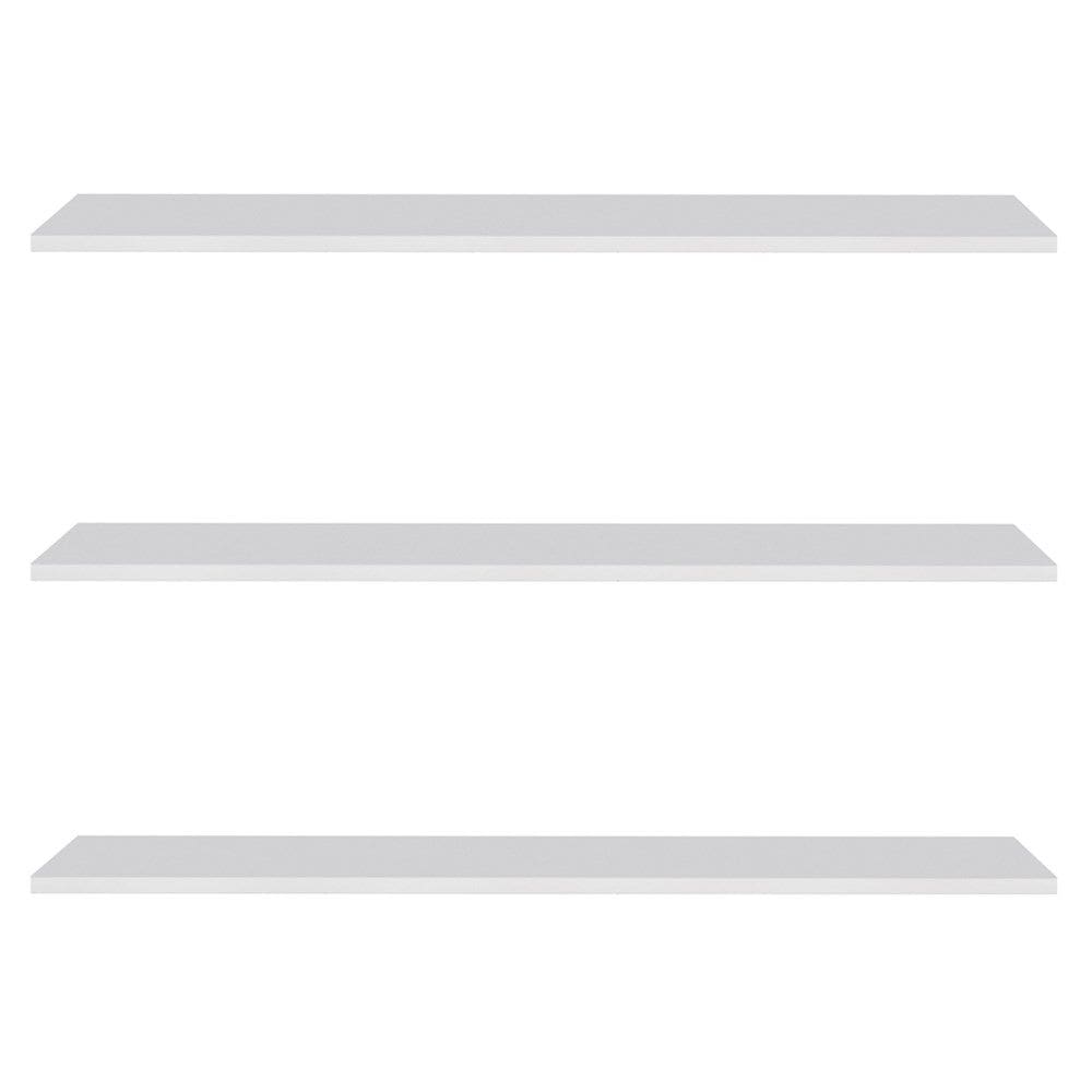 Prateleira Flutuante Para Sala Kit 3 Suporte Invisível 68cm Yara Branco - Lumil