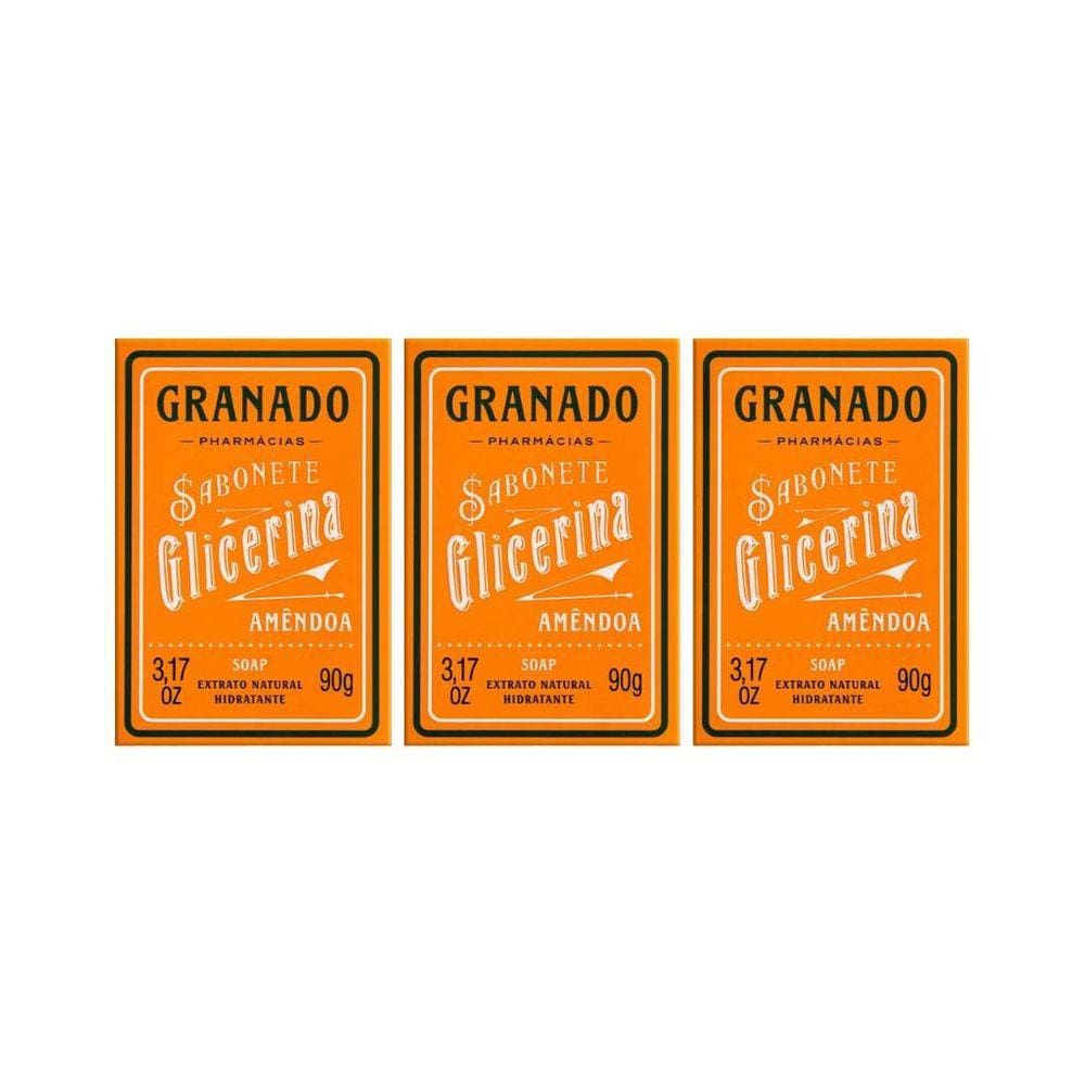Sabonete Granado 90G Glicerina Amendoa-Kit C/3Un