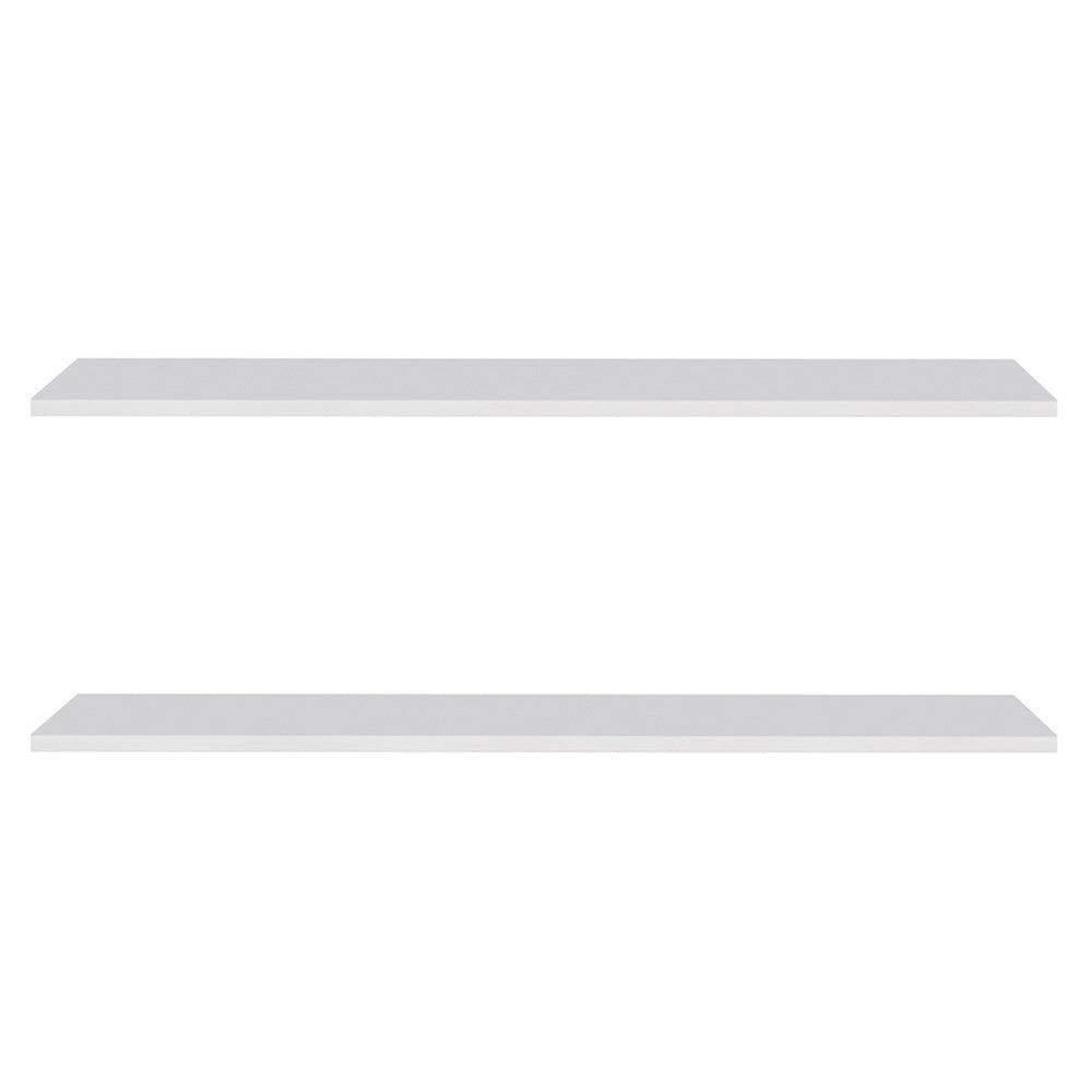 Prateleira Flutuante de Quarto Adulto Kit 2 Suporte Invisível 68cm Yara Branco - Lumil