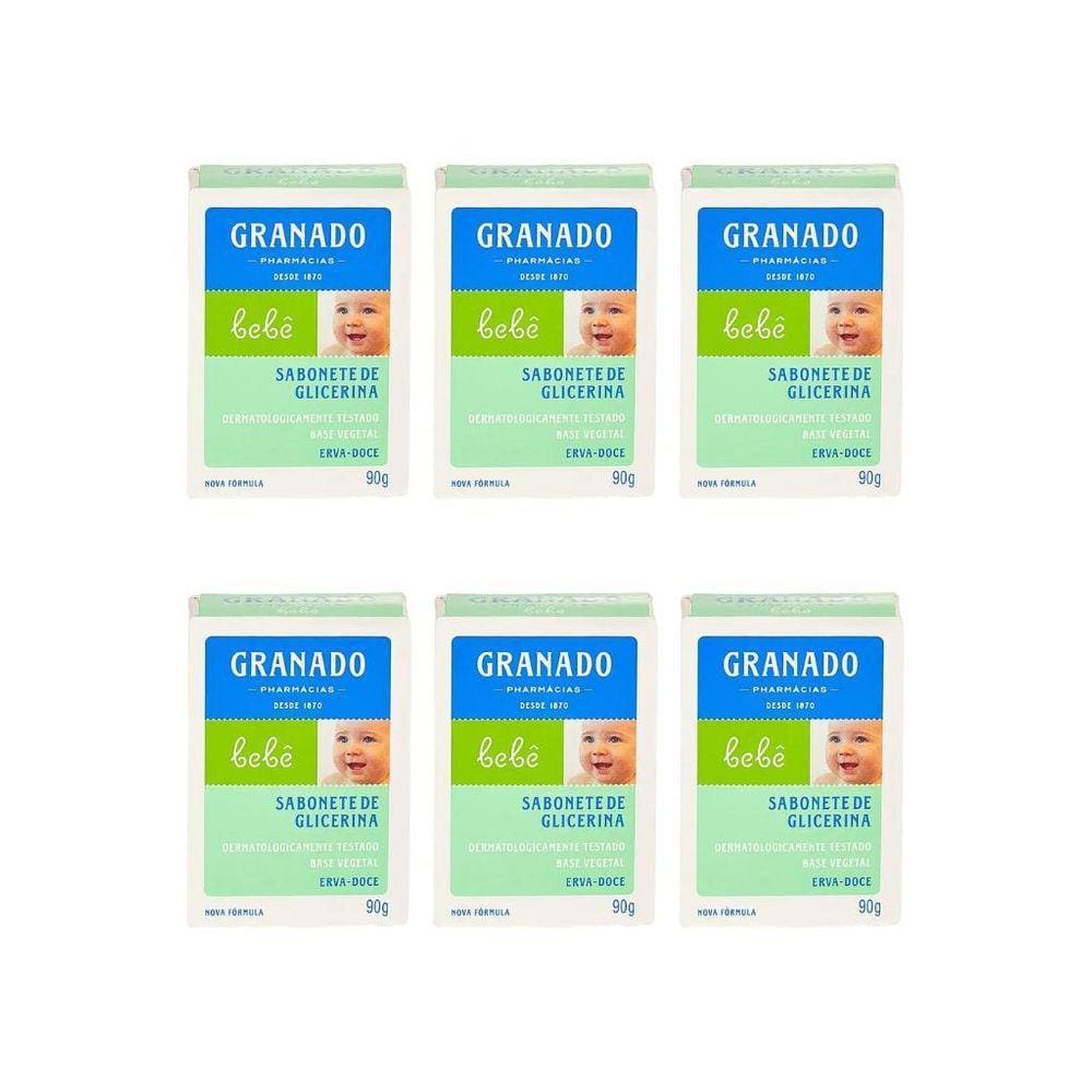 Sabonete Granado Baby 90G Erva Doce-Kit C/6Un