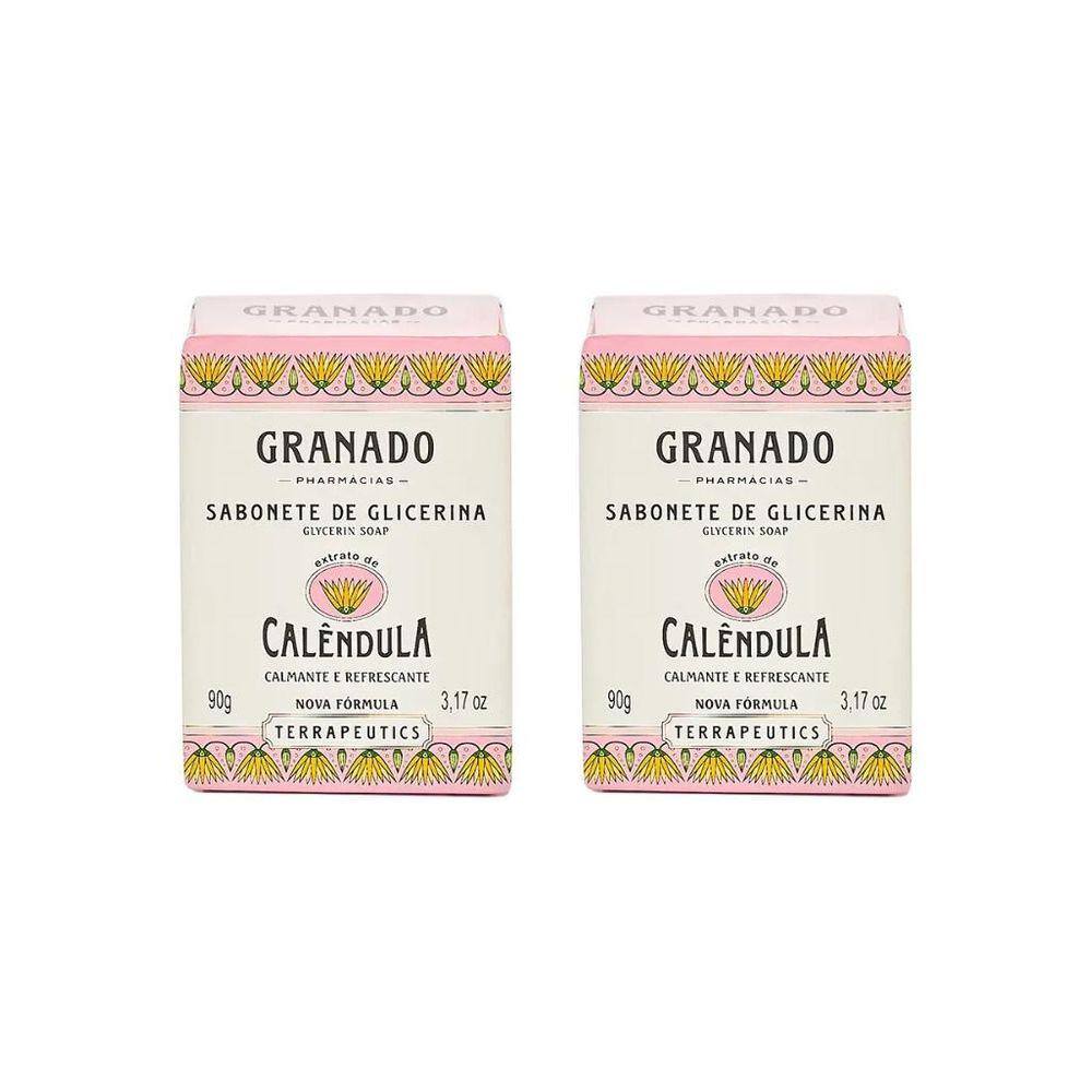 Sabonete Granado 90G Glicerina Calendula-Kit C/2Un