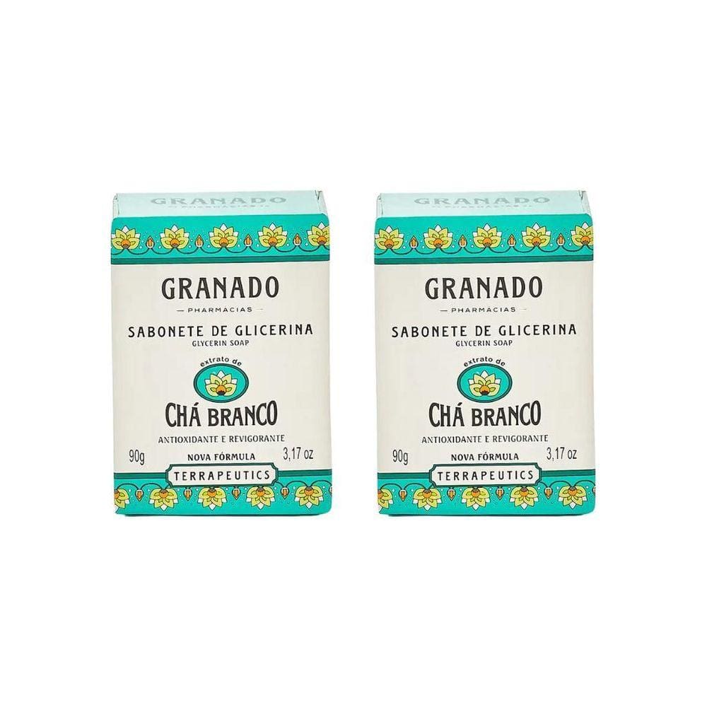 Sabonete Granado 90G Glicerina Cha Branco-Kit C/2Un