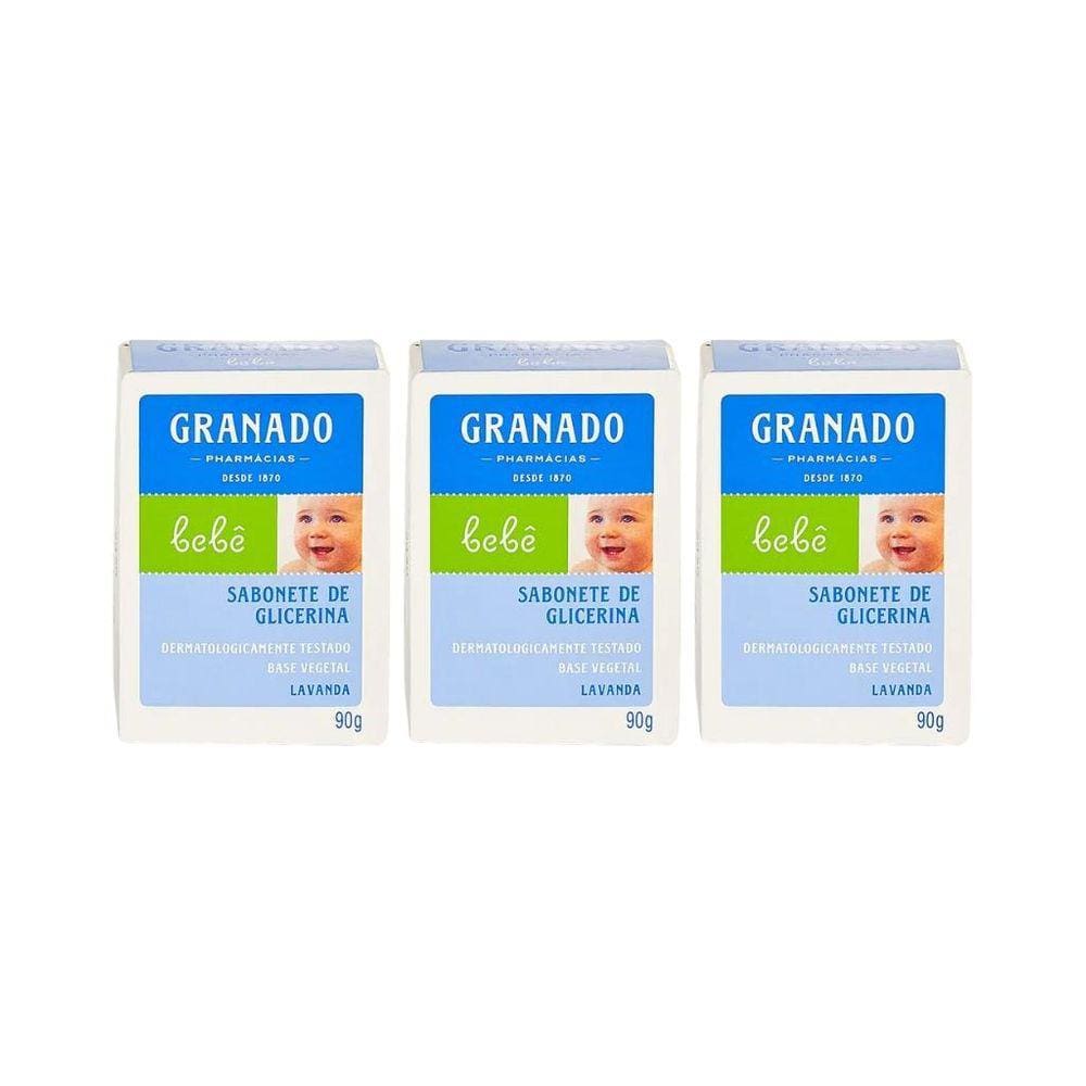 Sabonete Granado Baby 90G Lavanda-Kit C/3Un