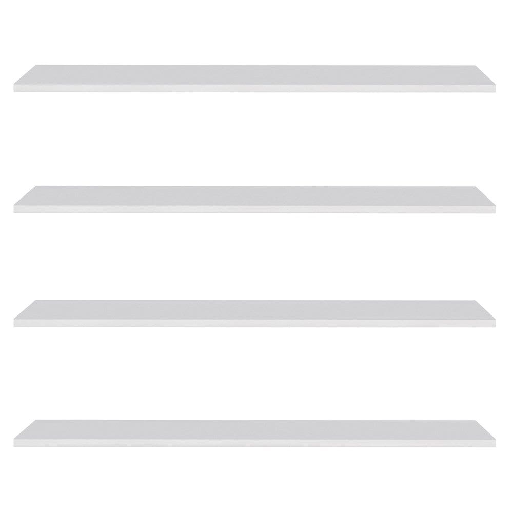 Prateleira Flutuante Para Sala Kit 4 Suporte Invisível 68cm Yara Branco - Lumil