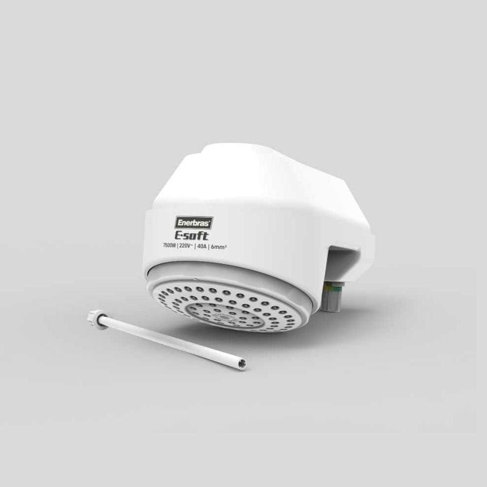 Ducha Elétrica E-Soft - 7500w x 220v - Branco - Enerbras