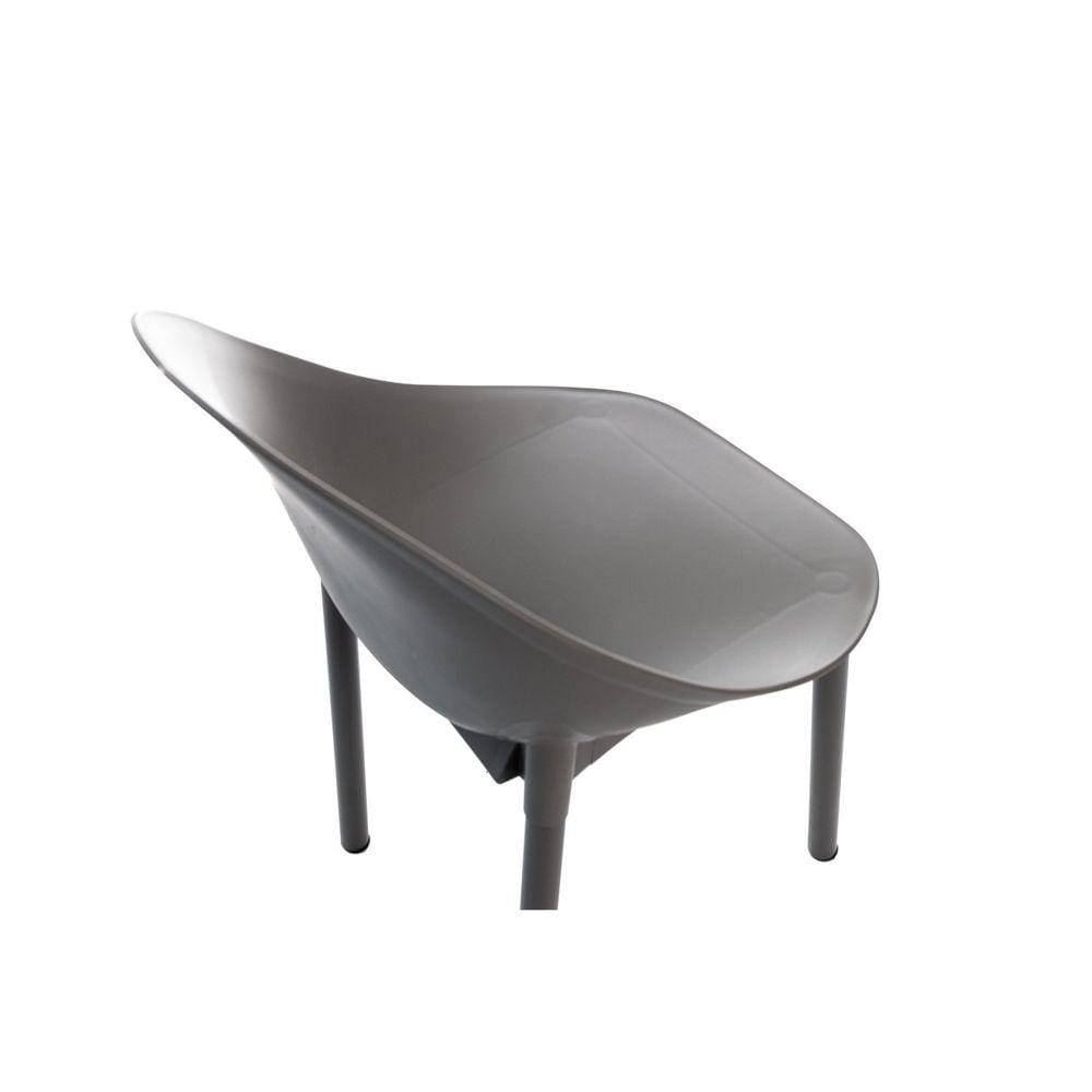 Conjunto com 2 Cadeiras para Jardim Pétala Cinza Konkret