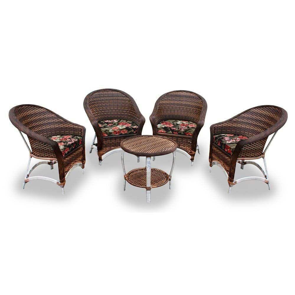 Conjunto De Poltronas Alumínio 4 Poltronas + 1 Mesa Centro