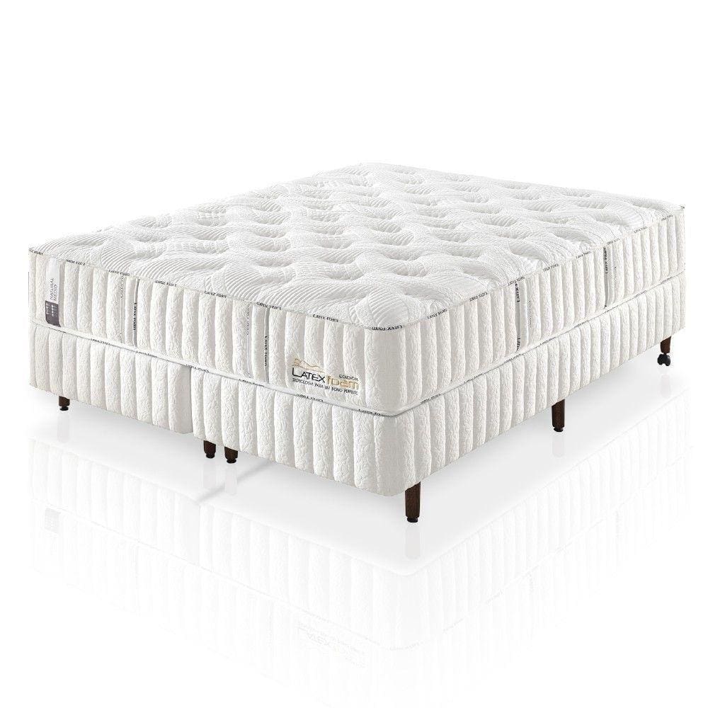 Colchão De Látex Médio Box E Kit Spa Solteiro 88x188cm