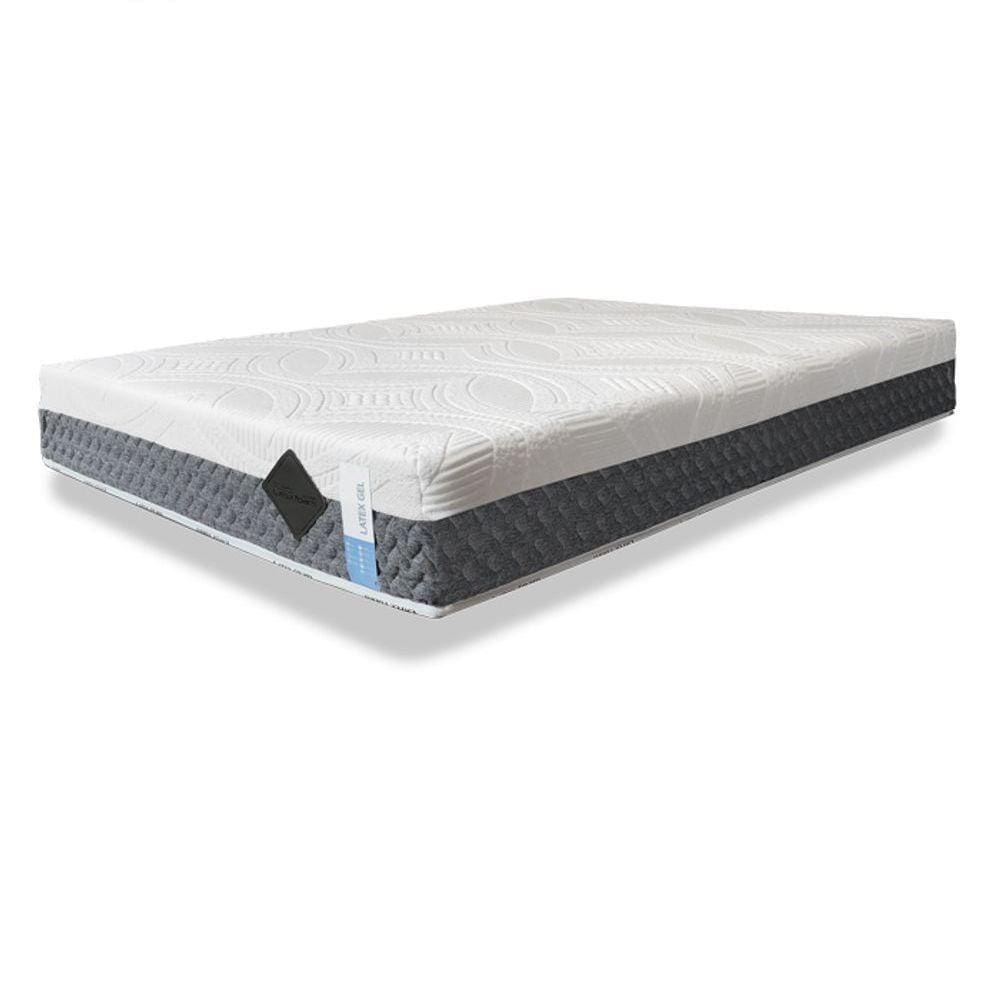 Colchão Látex Articulado Cinza 20cm Solteiro King 96x203cm