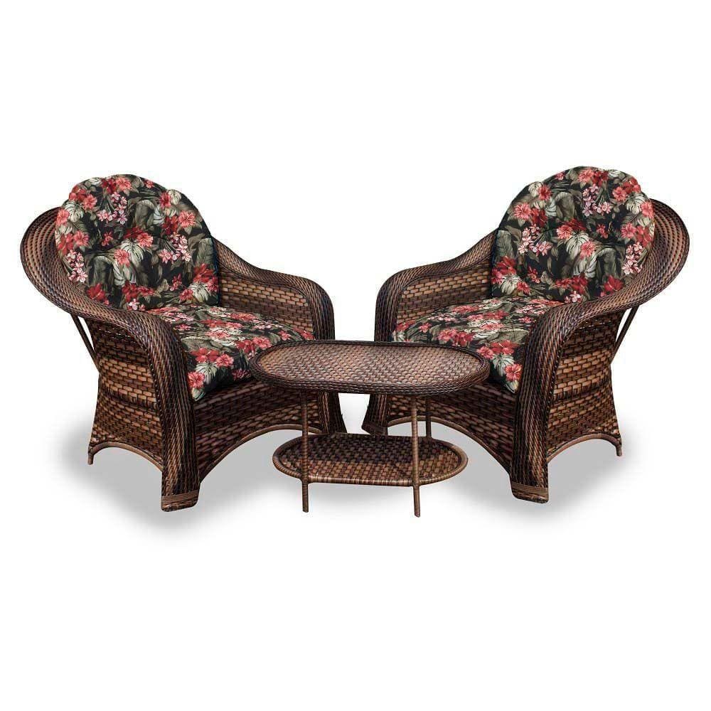 Conjunto De Poltronas 2 Poltronas + 1 Mesa Centro Maui Preto