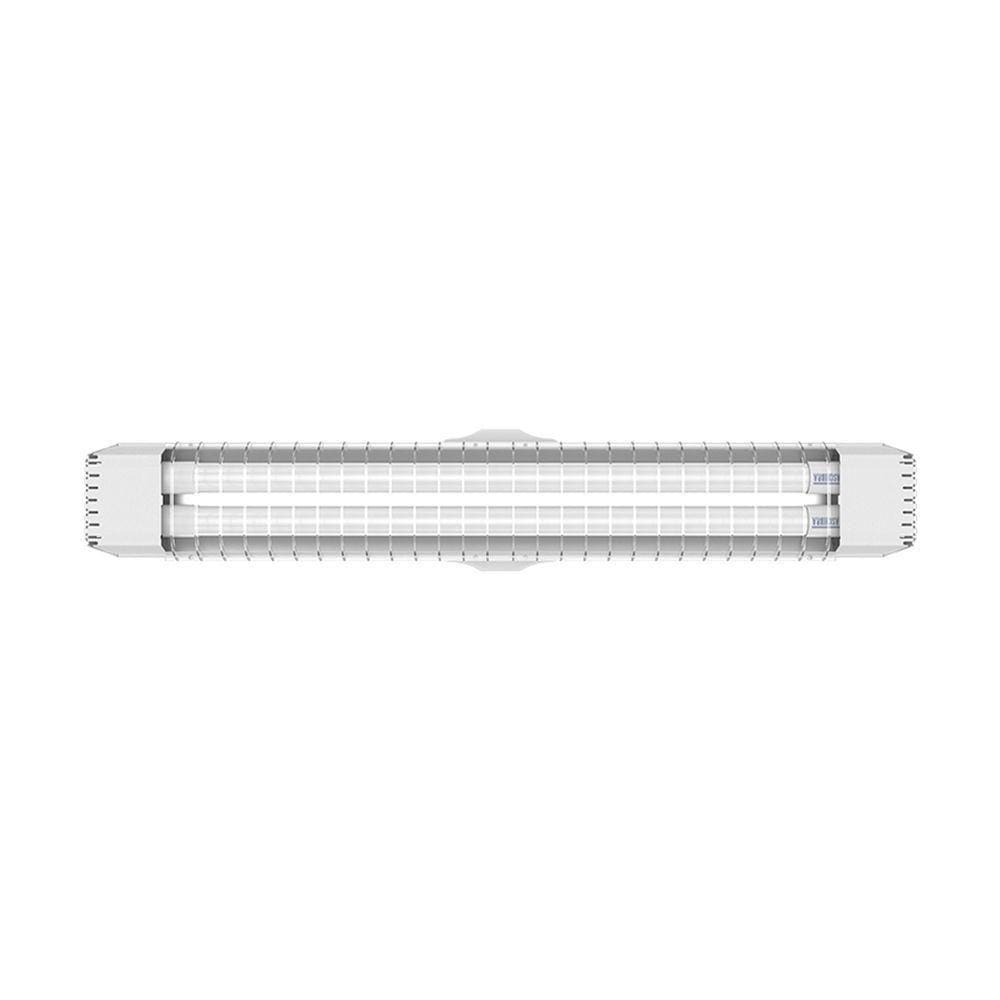 Luminária Sobrepor Taschibra Lumifácil 60cm C/ 2 Tubo Led 6500k Bivolt Branco