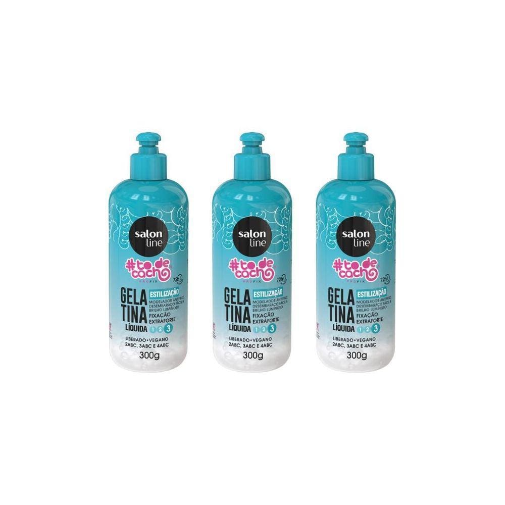 Gelatina Capilar Salon Line 300G Liq Todecacho Estiliza- 3Un
