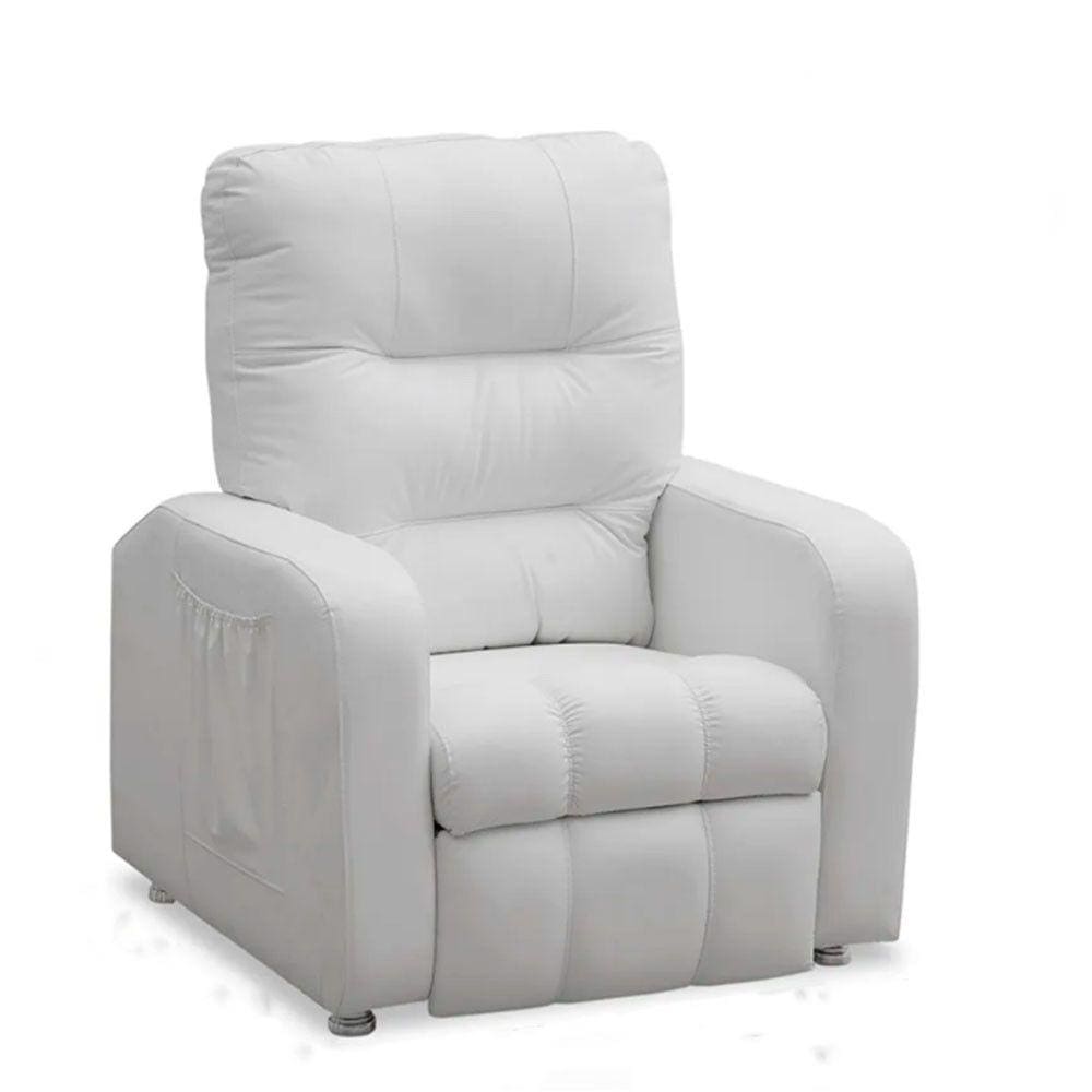 Poltrona do Papai Reclinável Maldivas Corano Branco Plus Shop das Cabeceiras