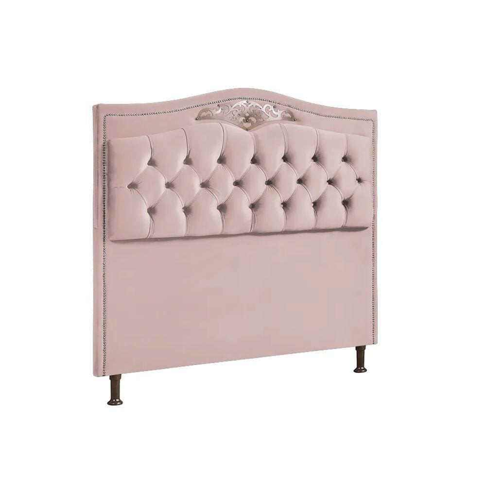 Cabeceira Holanda Plus Cama Box Casal 140cm Estofada Luxor Rose Shop das Cabeceiras