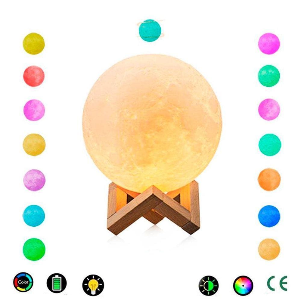 Luminária Abajur Lua Cheia 3D Com Umidificador Aromatizador Relaxante