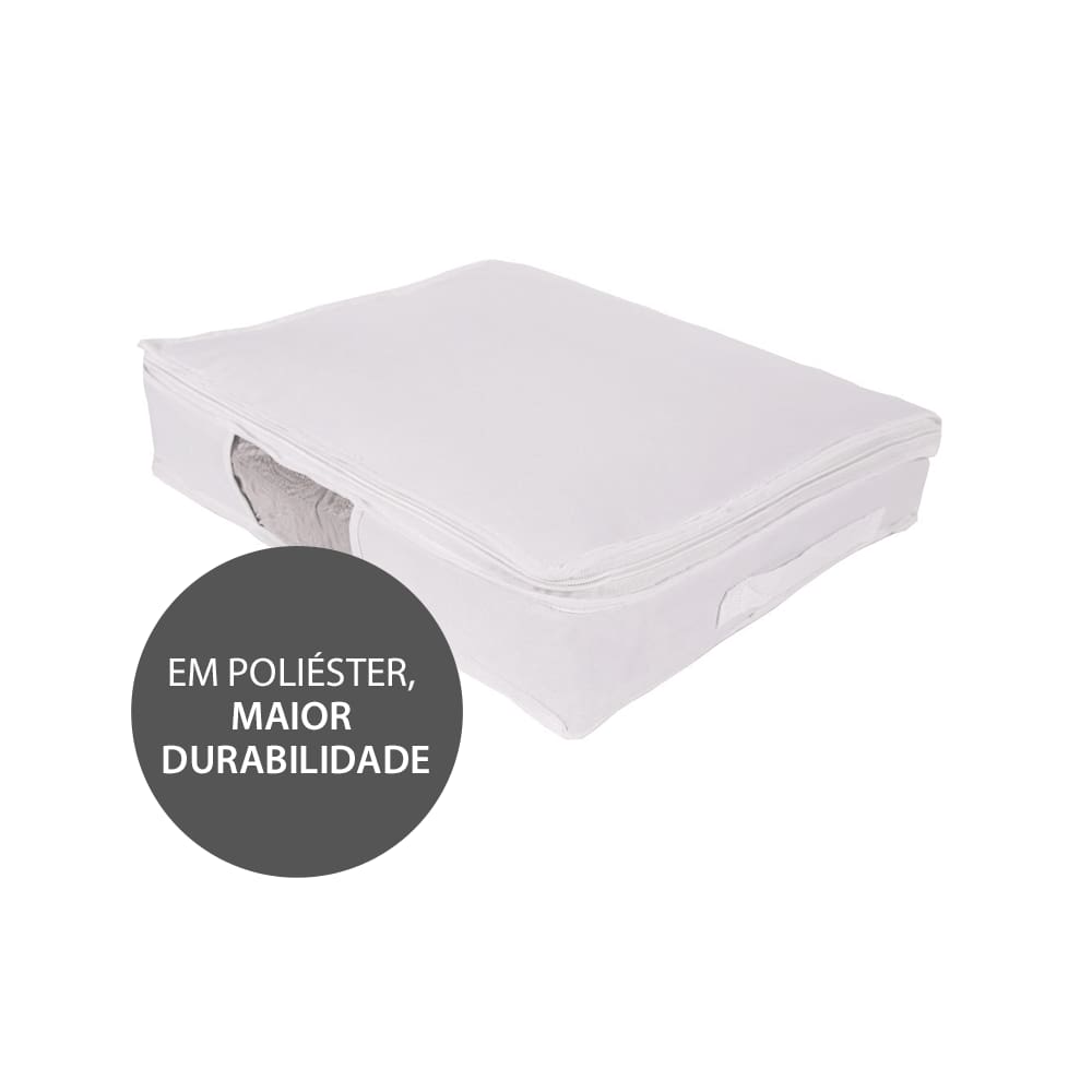 Organizador Para Roupas de Cama Mesa e Banho P Vizapi Exclusive 45x40x9cm Branco