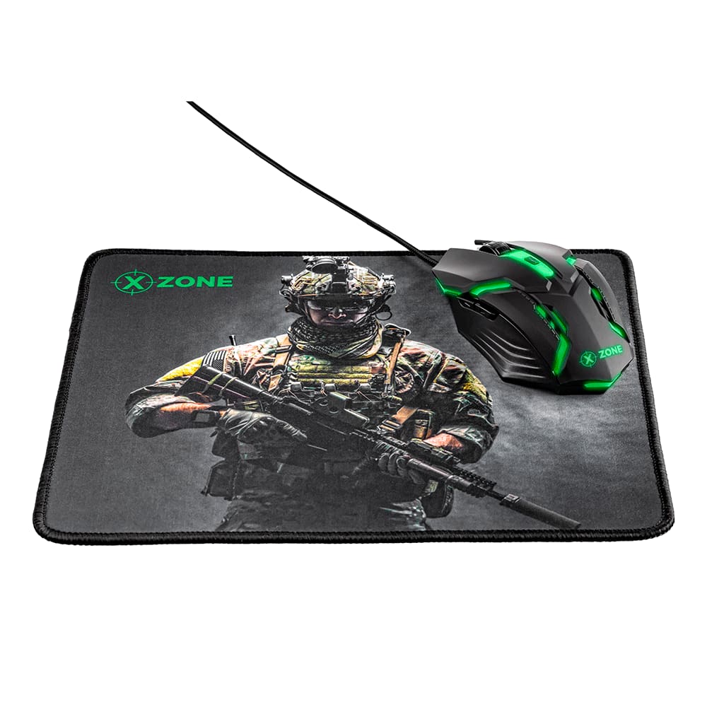 Kit Gamer Mouse Xzone GTC-03 3600 DPI Com Mousepad Emborrachado