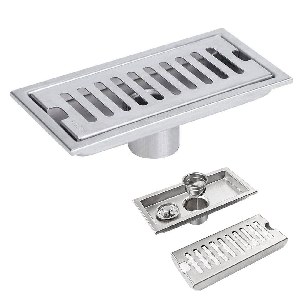 Ralo Linear Inox 30cm Banheiro Lavabo Area Externa Anti Odor Anti Inseto Area Externa Piscina Quintal